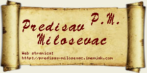 Predisav Miloševac vizit kartica